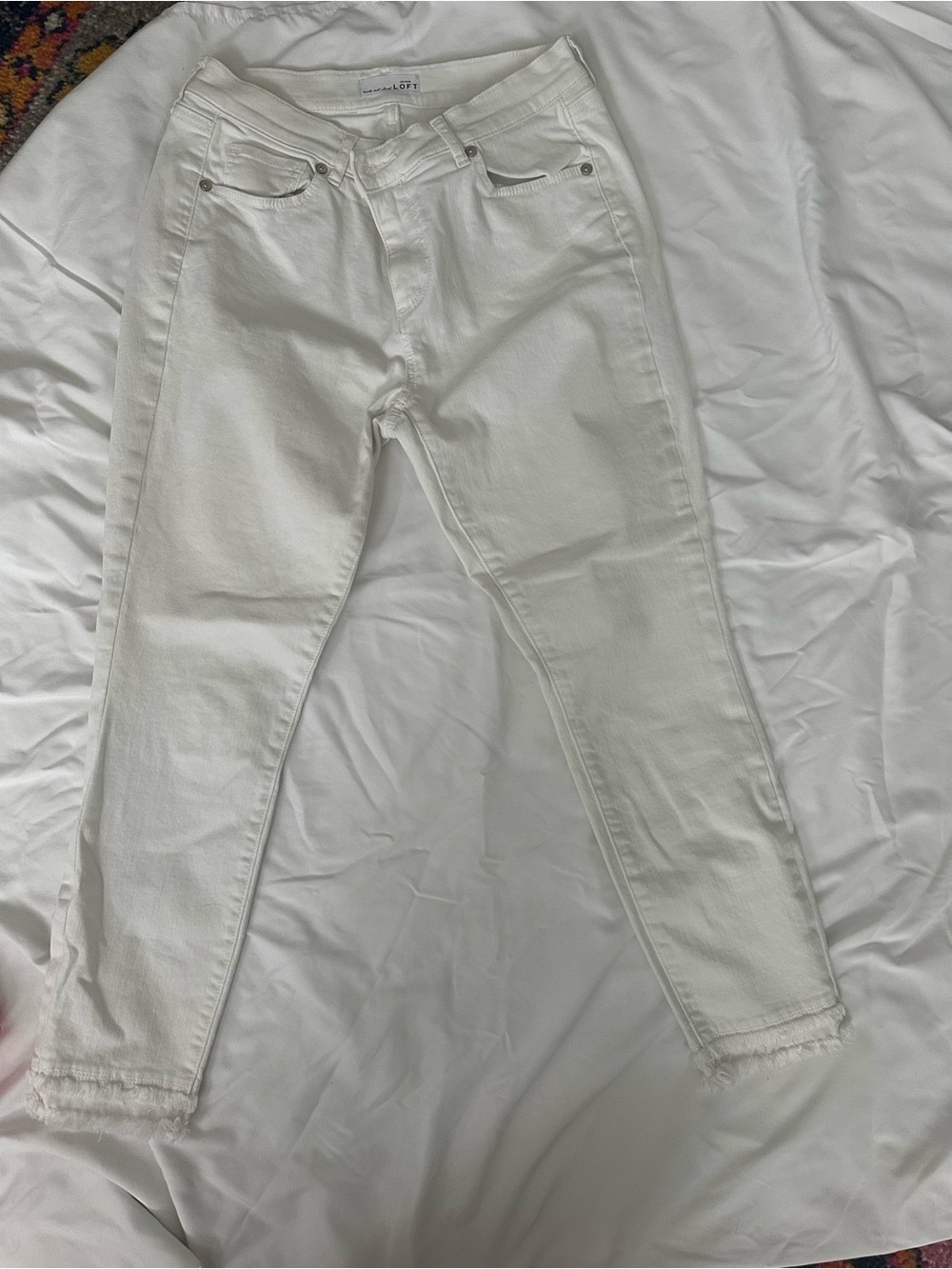 White womens Slim Straight Jeans